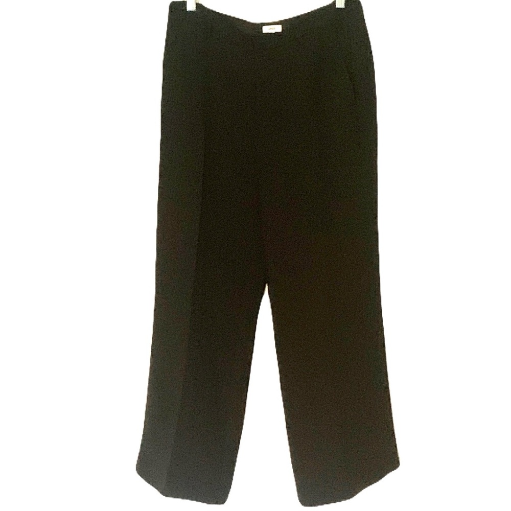 NEW Vince Women’s Size 12 Classic Black Minimalist Career Wide Leg Zip Pants